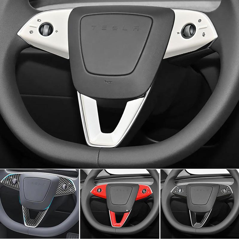 Steering Wheel Trim for Tesla 2025-2026 Model Y Juniper Model YL 2024-2026 Model 3 Highland ABS Steering Wheel Frame Trim Cover