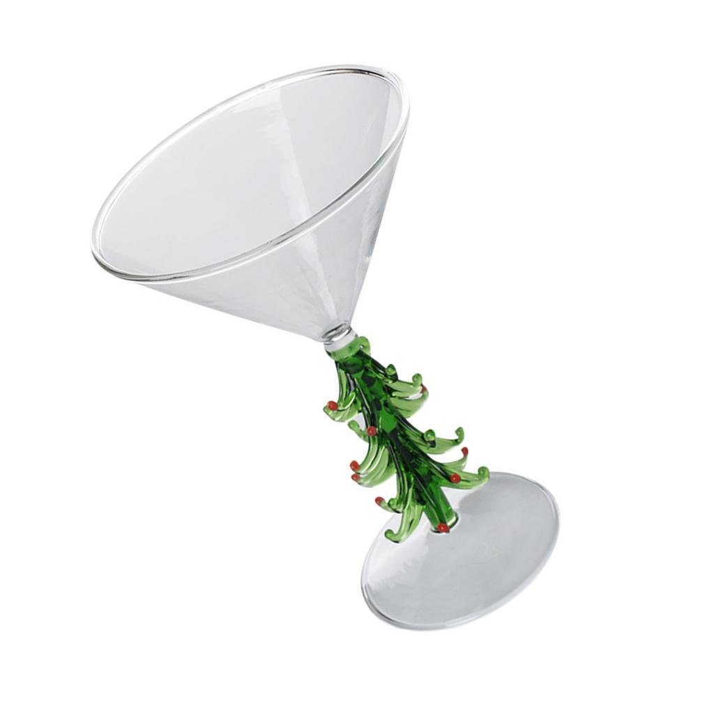 Christmas Tree Cocktails Glass Creative Martinis Drinkware Festival Themed Beverage Drinking Glass for Holiday Parties