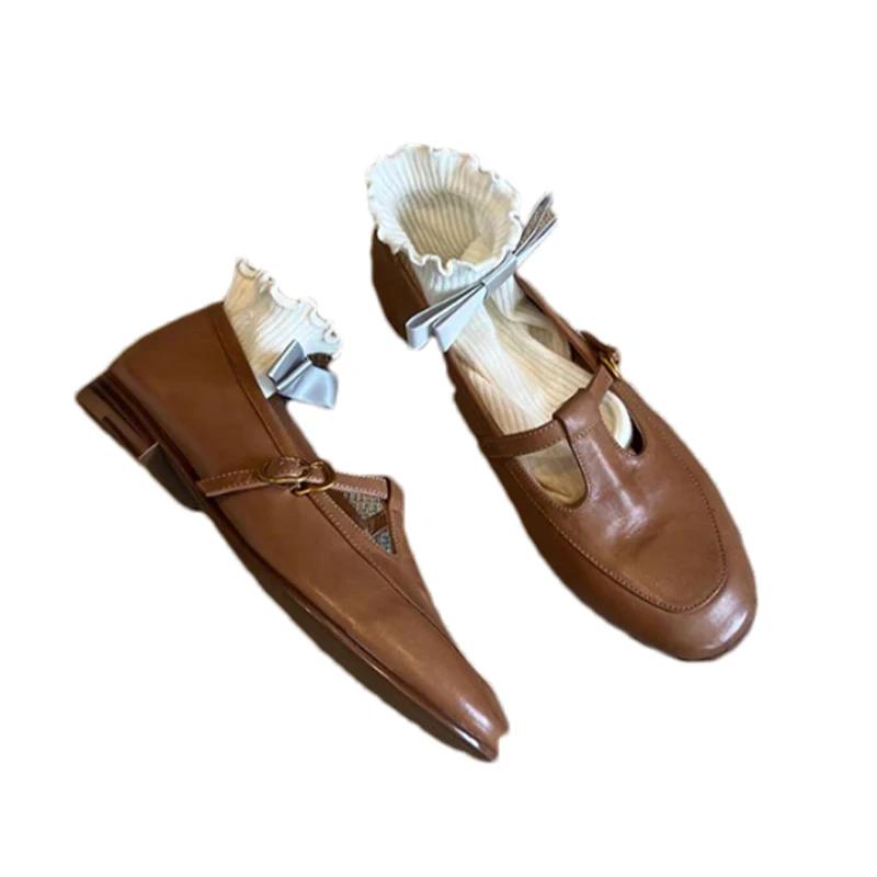 Women's Flats Loafers Shoes Casual Sneakers Shallow Mary Jane Shoes 2025 Summer New Sandals Walking Leather Zapatillas De Mujer