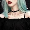Velvet Choker Halskjede for kvinner Vintage Sexy Blonde Halskjede med anheng Gothic Neck Smykker Tilbehør