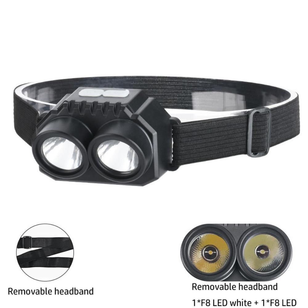 Head-mounted USB Rechargeable Head Light Waterproof Night Fishing Headlight  Night Riding