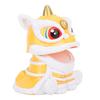 Solar Wake Lion Ornament Automatic Nodding Bring Luck Fortune Waking Lion Decoration for Car Home Checkout Counter Yellow