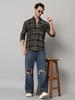 Bigreams Men's Yarn-Dyed 100% Cotton Slim Fit Checkered Flannel Shirt For Full Sleeve Shirt