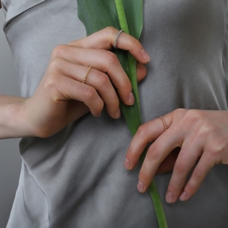 ozel [Custom-made]Silver925 Mini Ball Ring PS145R