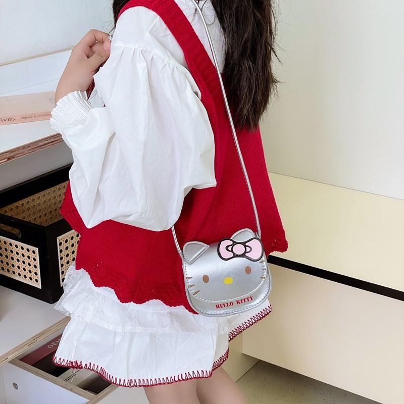 Shoulder Cross Childrens Bag Animal Cat Square Capacity Large