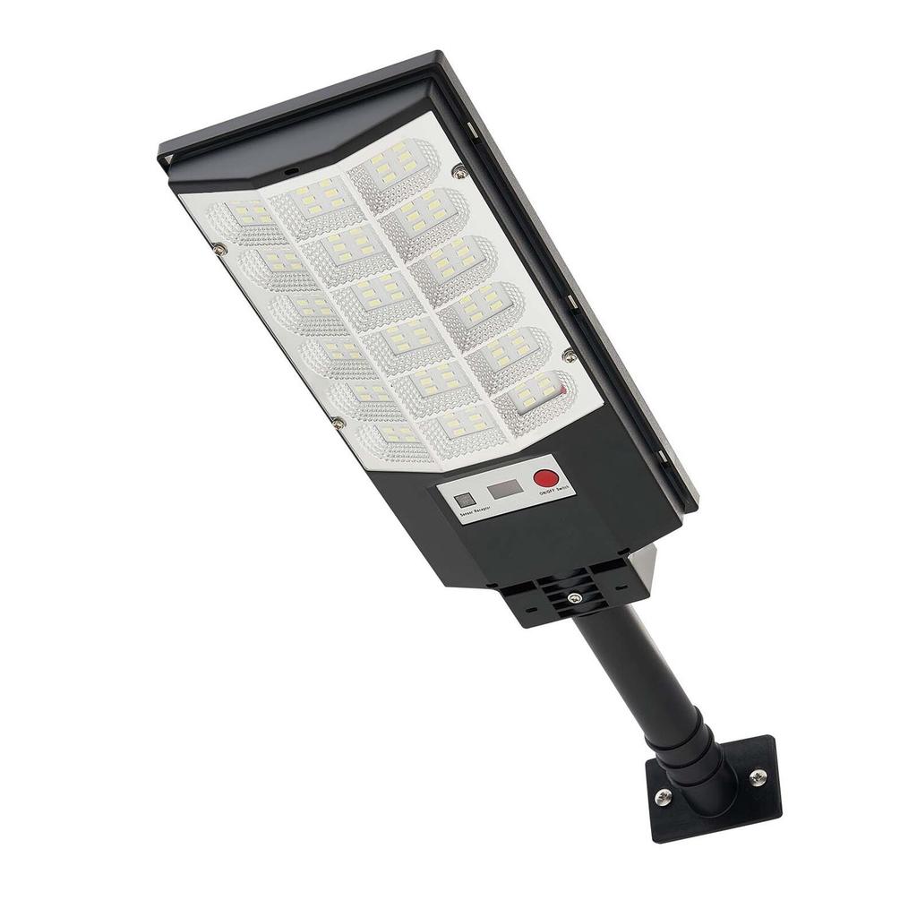4 Pack 500W Solar Street Lights Outdoor, 50000LM, Commercial Parking Lot Lights Dusk To Dawn, LED Flood Security Lamp with Motion Sensor, IP65