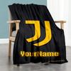 Juventus Personalized Name Blanket Cozy Customizable Blanket Soft & Cozy Perfect for Office Chair Seaside Livingroom Living Room All-Season Use