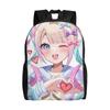 OMG Kawaii Angel Backpack for Men Women High School Hiking Travel Daypack Cartoon Games Laptop Computer Canvas Bags with Pocket