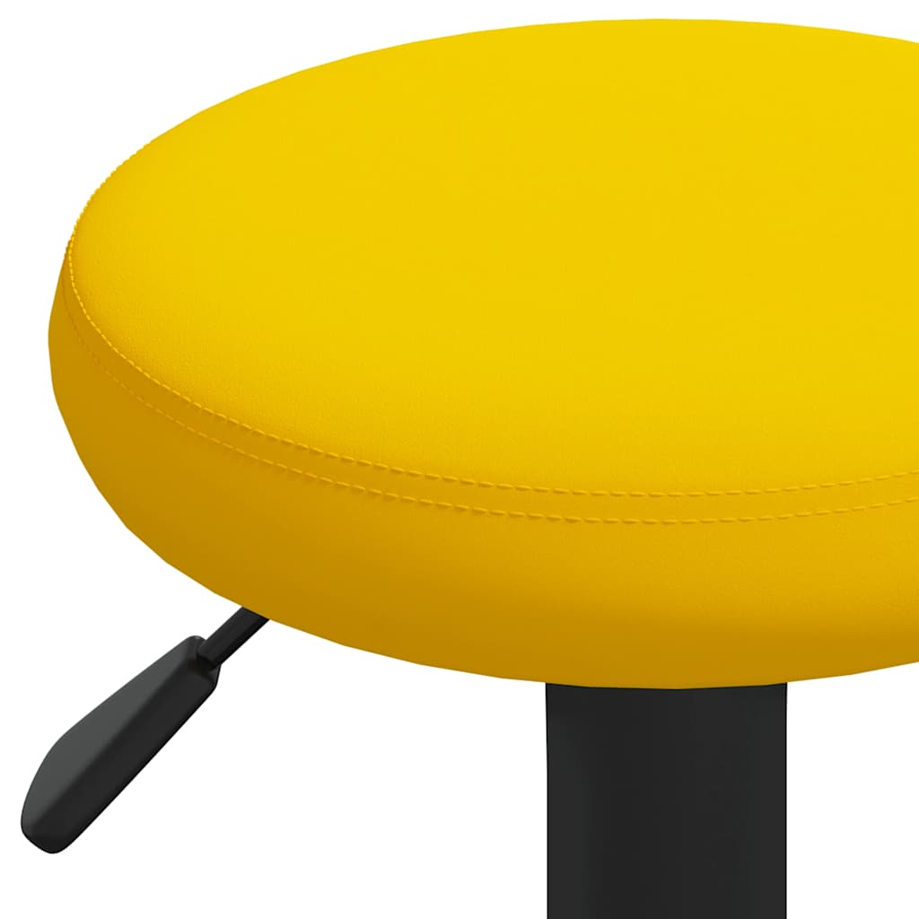 Bar Stool 2 Pcs Mustard Yellow Velvet