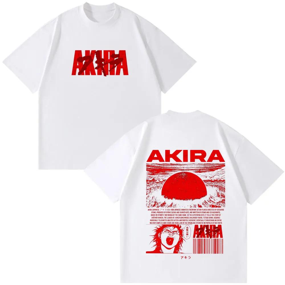 Anime Akira 90s Japanese Science Movie Shotaro Kaneda Tshirts Summer Unisex Women Short Sleeves Tshirts Funny Fashion Style Clothes