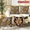 Luxuriöse Goldfolien Kissenbezüge Muster Kissenhülle Geeignet für Sofa Schlafzimmer Auto Kissenbezug