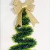 Corner Flat Christmas Tree with Rattan Colored Balls: Wall Sticker Decoration for Hotels, Shops, and Malls