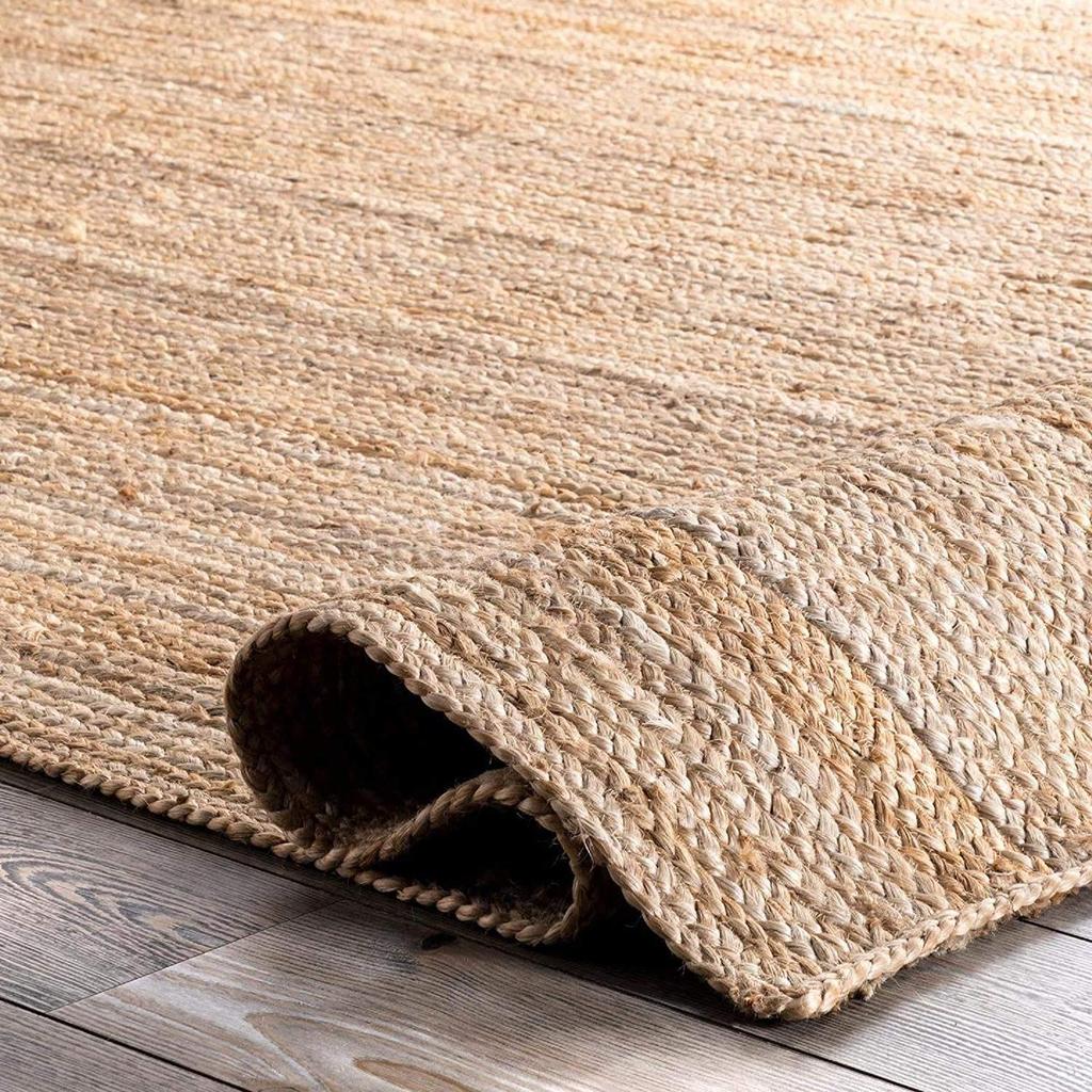 Jute Rug Natural Home Decor Area Rug for Living Room Guest Room & Farmhouse