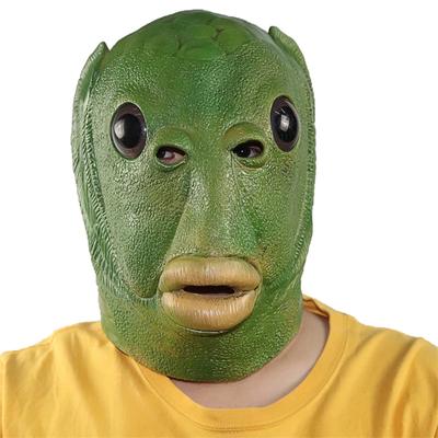 Green Fish Man Mask Cospaly Fish Head Monster 1PCS