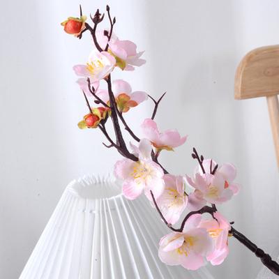 Künstliche Pflaumenblüten Falsche Kirschblütenzweige Kunstblumen mit langen Stielen für Vase Blumengesteck Zuhause Hochzeit Tischdekoration
