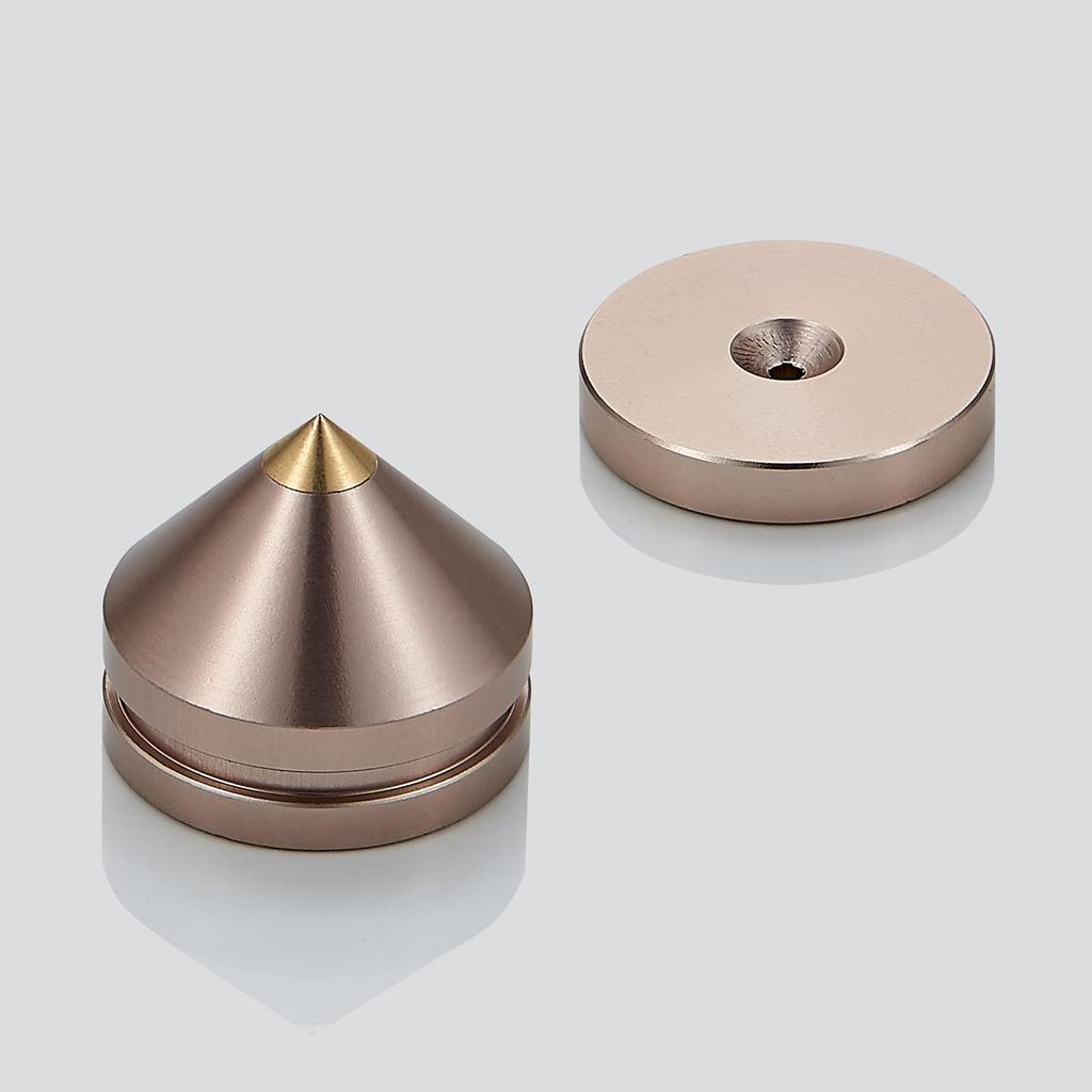 Pailvens Speaker 8 Speaker Metal Spike Stands with 16 Pieces of for Improved Audio Sound Quality and Vibration Gold Insulators, Pieces, Stands,