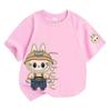 LABU Letter Elf Cartoon Graphic Printed T-shirt Kids and Women Tees Top Summer Casual Men's Unisex Short Sleeve Clothing