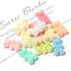 30Pcs 18×11mm Acrylic Beads Plated Colored Mini Bear Vertical Hole Loose Beads For DIY Craft Earrings Phone Chains Accessories
