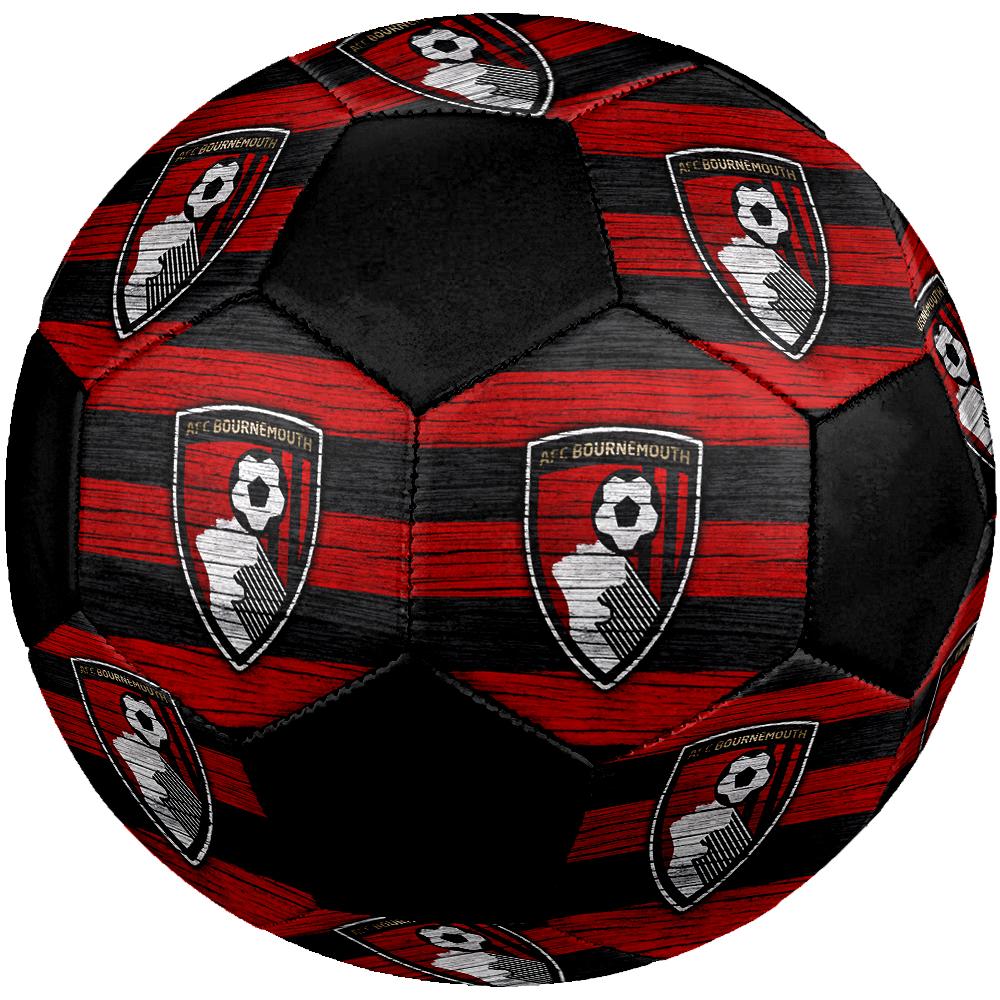 SIZE 5 AFC Bournemouth Soccer Ball Colorful All Ages Machine Stitched PVC Competition Ready Durable High-Bounce