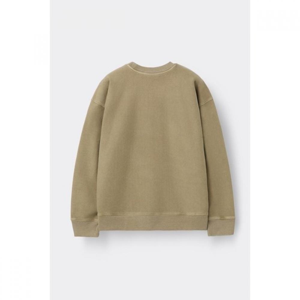 Customellow Beige Dyed Sweatshirt Cwtaw25991khx