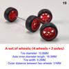 4Pcs/Set 1:64 Scale Wheels For Hotwheels Rubber Tire Model Car Modified Parts