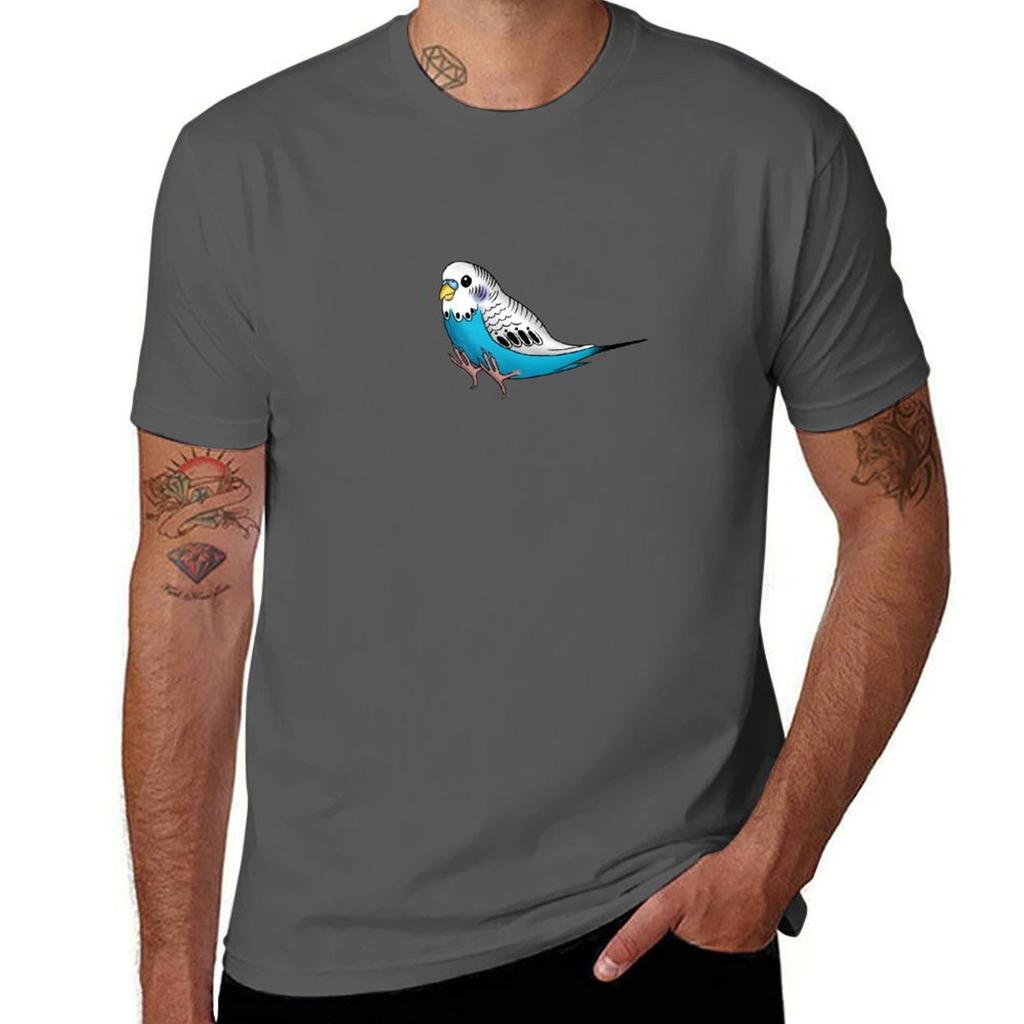 Blue Budgie TShirt Plus Size Summer Casual TShirt