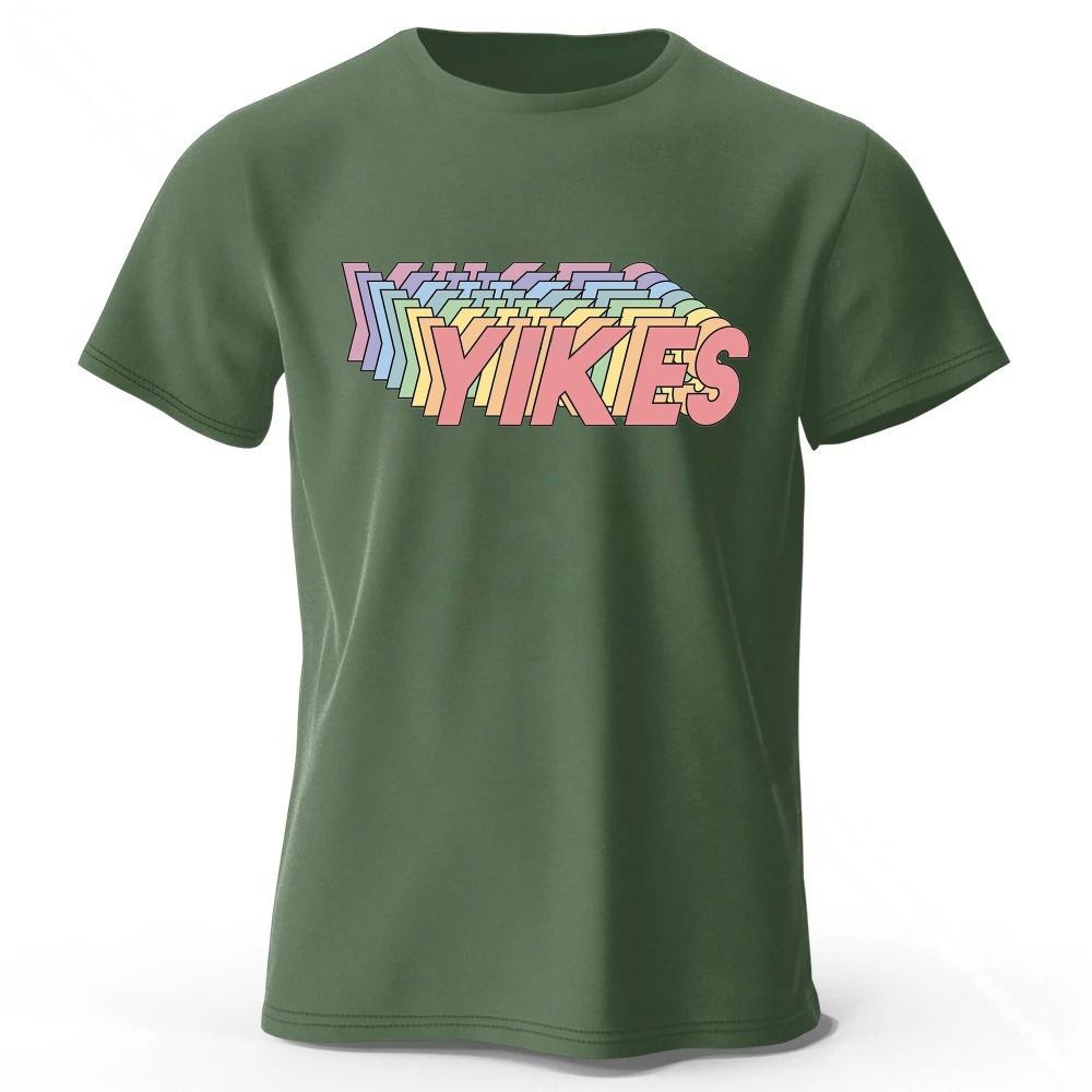 Trendy Retro Rainbow Gradient Pure Cotton Tshirt for Menwomen Fashionable Casual Plus Size Loose Short Sleeved Soft Top