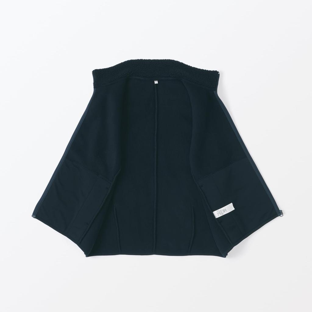MUJI Boa Fleece Dark Size BB2QQA4A Women's Vest, Navy, XS,