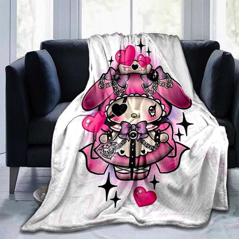 1pc My Melody Cartoon Blanket, Soft and Cozy Throw for Home Decor, Perfect Gift for Family and Friend, Living Room, Travel, Camping, Car Blankets, Bea