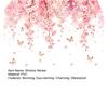 Cherry Blossom Floral Window Clings Spring Watercolor Hanging Flower Vine Butterflies Glass Door Decals Reusable Window Sticker for Home