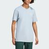 Adidas Solid Color Logo Sports Casual T-Shirt Men Tops Light-Blue IJ6109