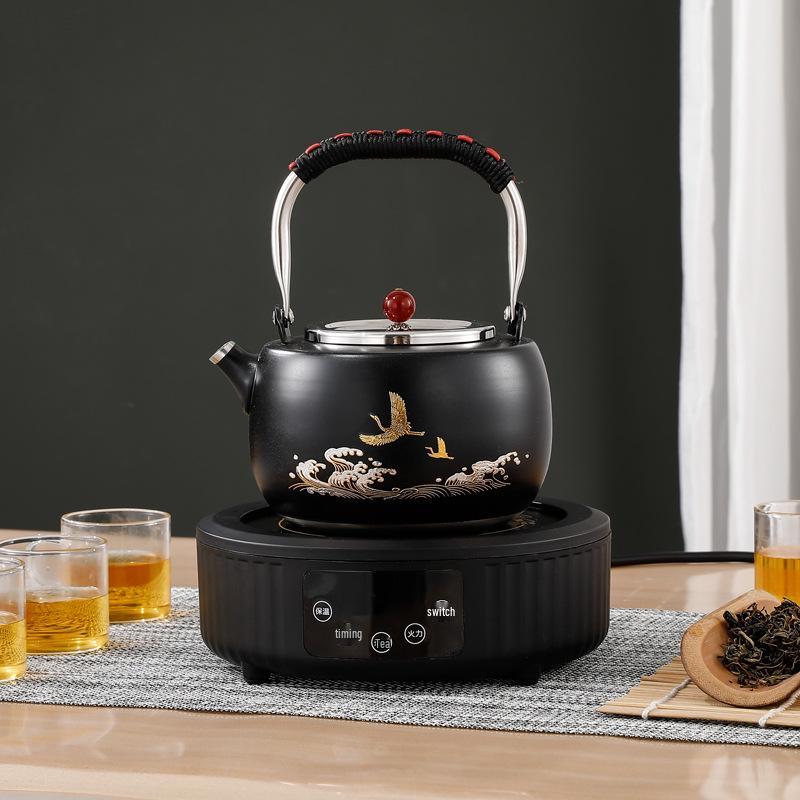 Smart Electric Ceramic Tea Stove with Timer & Heat Preservation for Brewing and Boiling