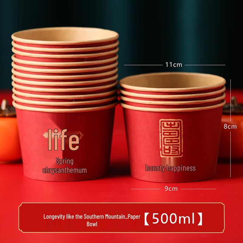 Shangqi Longevity Theme Disposable Tableware Set