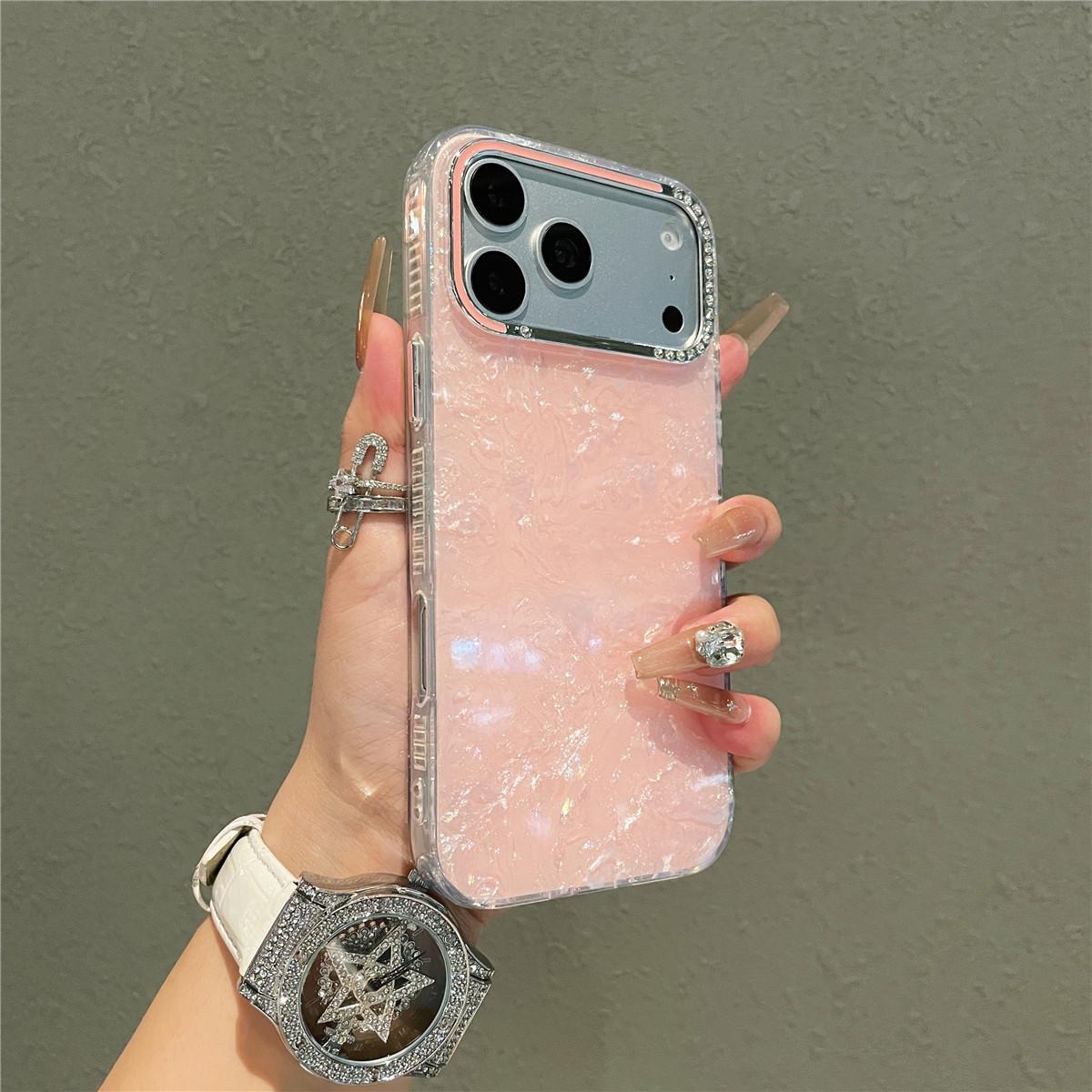 iPhone 17 Pro Max Starry Sky Glitter Anti-Drop Case for Apple 16 & 15 iPhone 16 Pro Max розовый