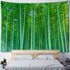 Psychedelischer Bohème-Stil TV-Hintergrund Zuhause Bambuswald Vogel Landschaftsmalerei Wandteppich Wandbehang