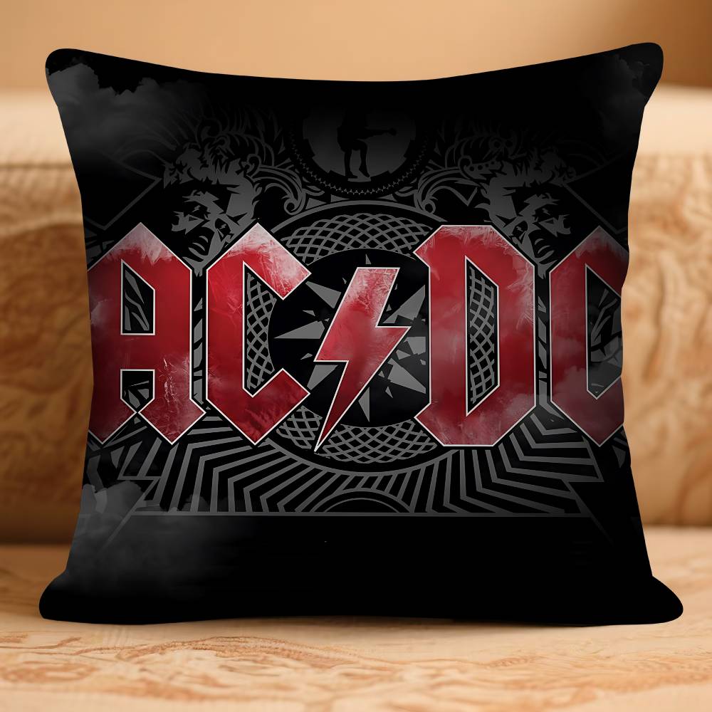 Rockartist A-AC D-DC Band Kuddfodral Tum Gårdshusdekor Hem Prydnadskuddfodral För Soffdekorationer