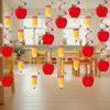 60PCS Back To School Party Swirls Decorations First Day of School Hanging Swirls Welcome Back To School Apple Pencil Hanging Decor Supplies for