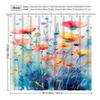 Colorful Floral Shower Curtain - Elegant Waterproof & Anti-Fog, Multifunctional Design, Ideal for Bathroom Decor