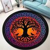 Runder Vintage-Teppich 'Baum des Lebens' für Wohnzimmer und Schlafzimmer Eleganter rutschfester Teppich Stilvolle dekorative Bodendekoration Perfektes Geschenk