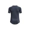 Under Armour Rush Series Solid Training Sports Casual Round Neck Print Short Sleeve T-Shirt Women Tops Storm-Gray 1368178-044