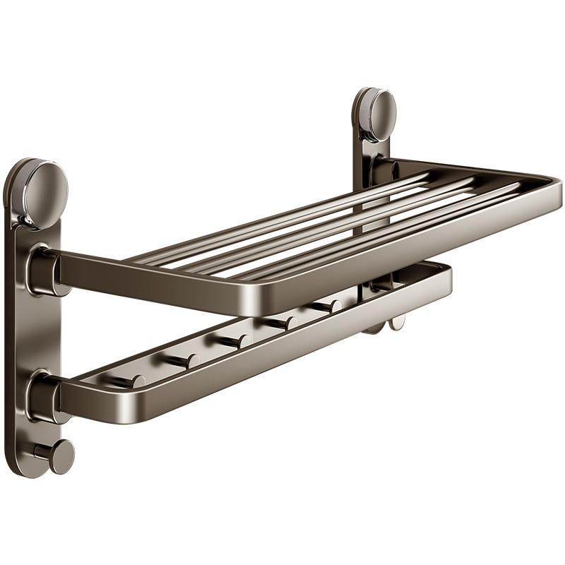 Suction Cup Towel Rack Bathroom Organizer No Drill Shower Storage