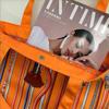 Spring new printed handbag women's oil painting series handbag shoulder bag tote bag fashion canvas bag