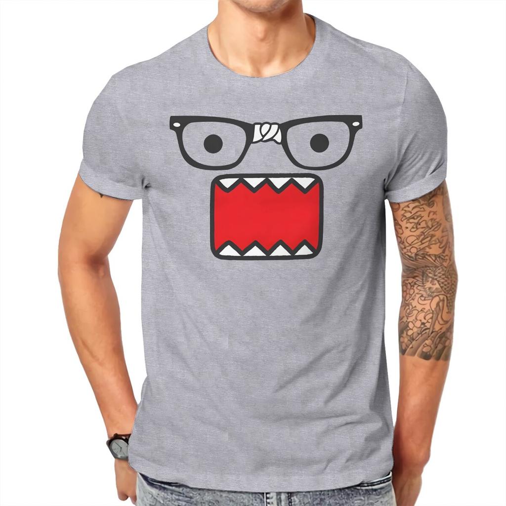 Domo Glasses Face Tshirt Graphic Unisex Tops Vintage Summer Cotton Streetwear T Shirt