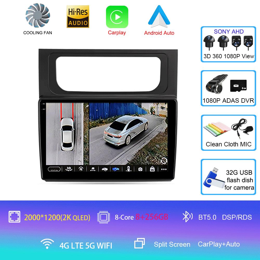 Car Radio Android 14 For VW Volkswagen Touran 2 1T 2010 2011 2012 2013 2014 2015 Wireless Auto Carplay Navigation GPS 4G+WIFI