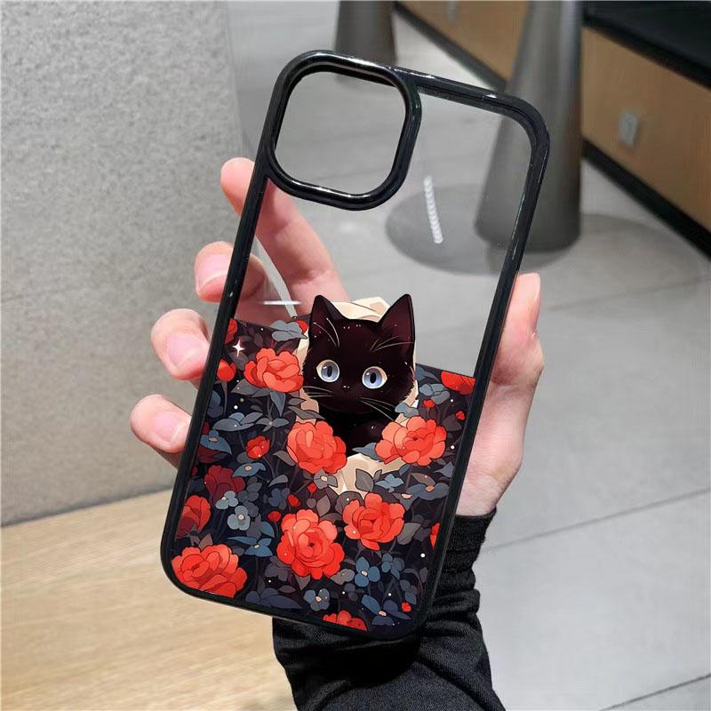 Painting Various Cat Phone Case For iPhone 13 12 Pro Max Mini 15 14 11 Pro Max Plus SE2 8 7 Plus X XS XR Cute Naughty Cat Covers
