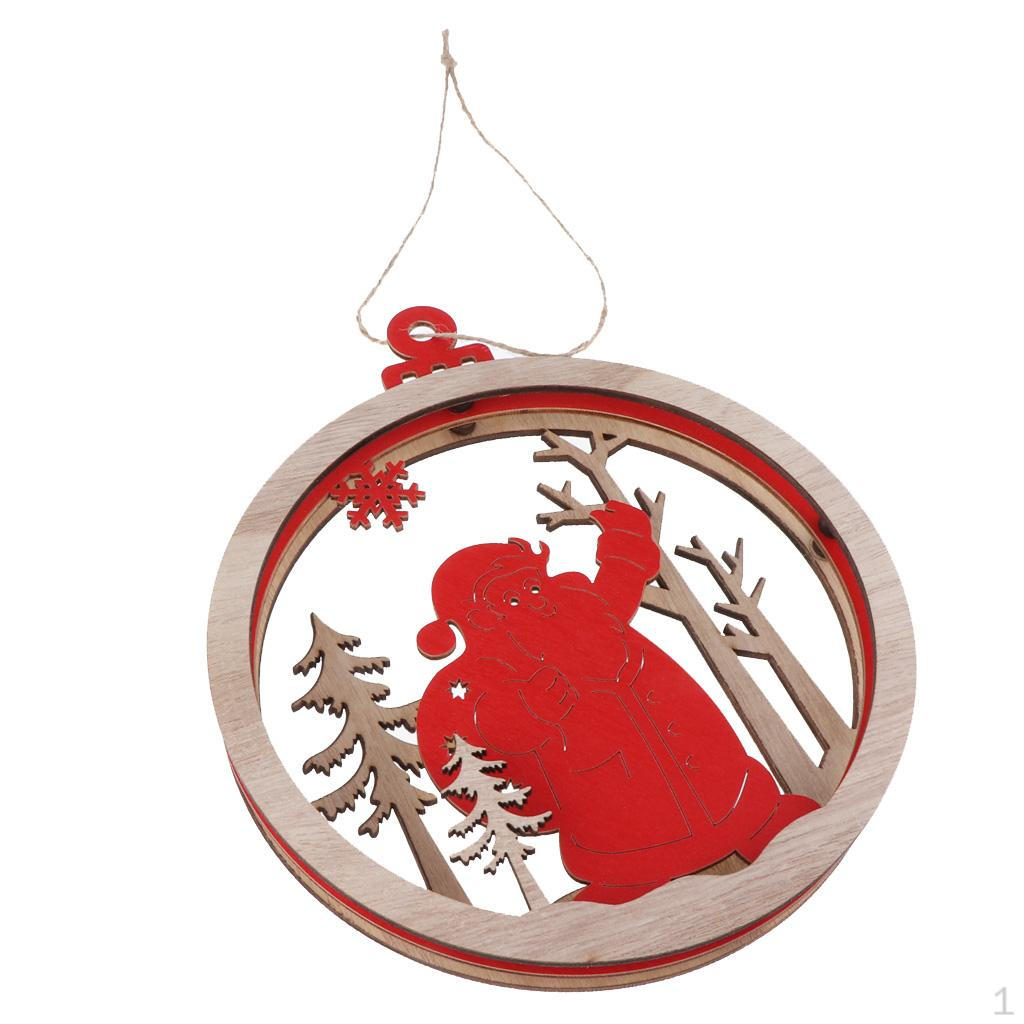 3D Reindeer Snowman Letter Wooden Pendent Hanging Christmas Ornament Reindeer/Snowman/Santa/Seasons Santa Claus