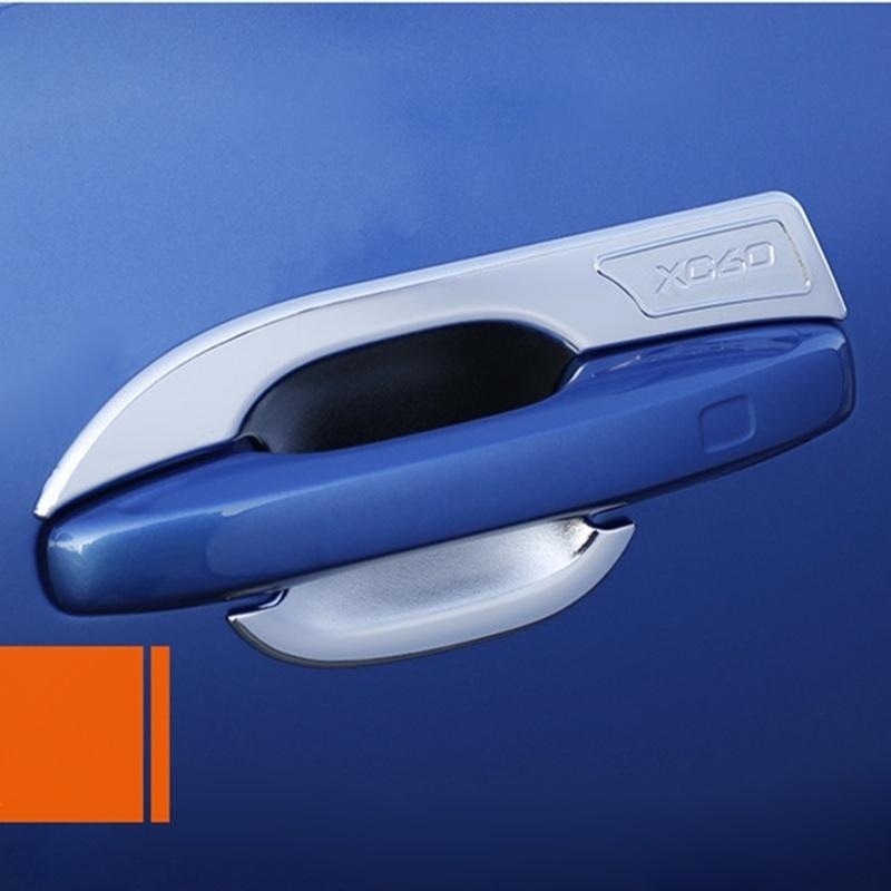 Für XC60 2018 4x Außen Chrom Auto Seitentürgriff Bowl Trim Aufkleber Dekoration