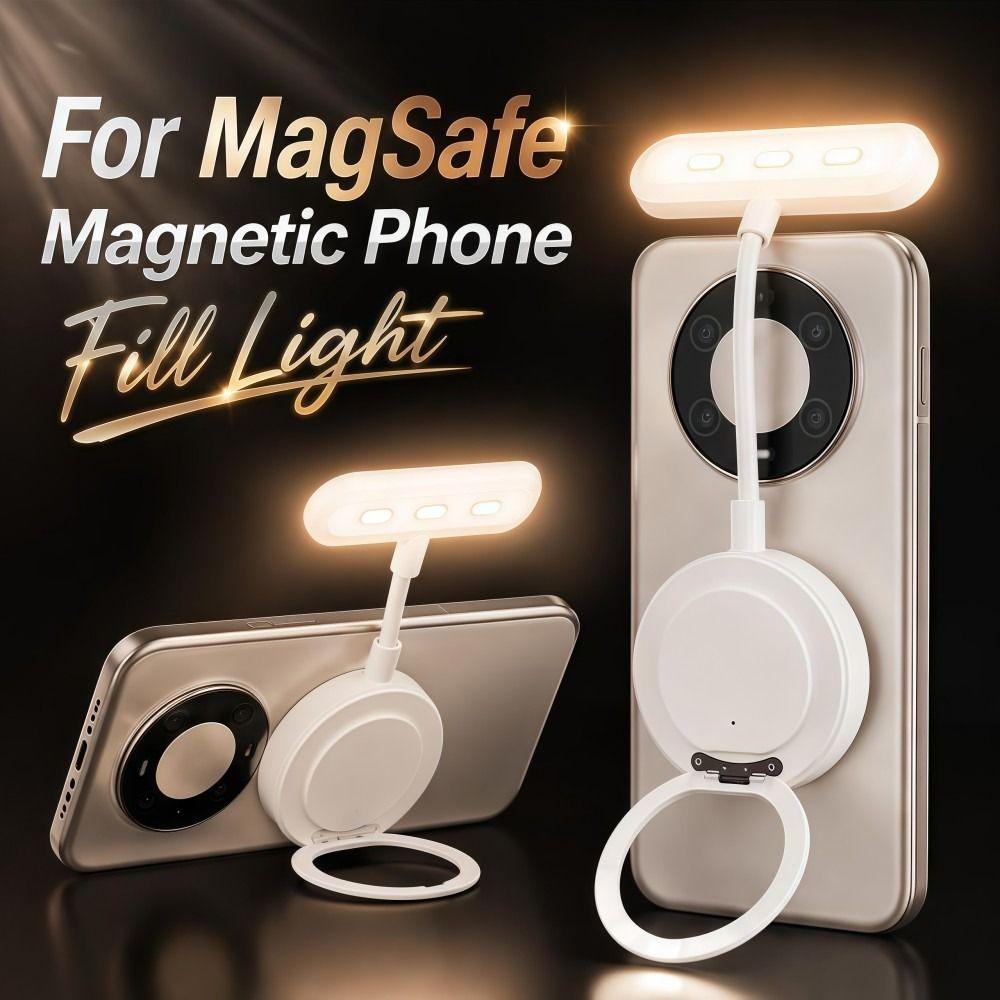 Multi-Angle Magnetic Phone Fill Light Adjustable Hose Flexible Selfie Ring Light Photography
