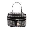 Chic Minimalist Handbag For Women Stylish Fall Bucket Bag With Chain Strap In Black Gray Silver