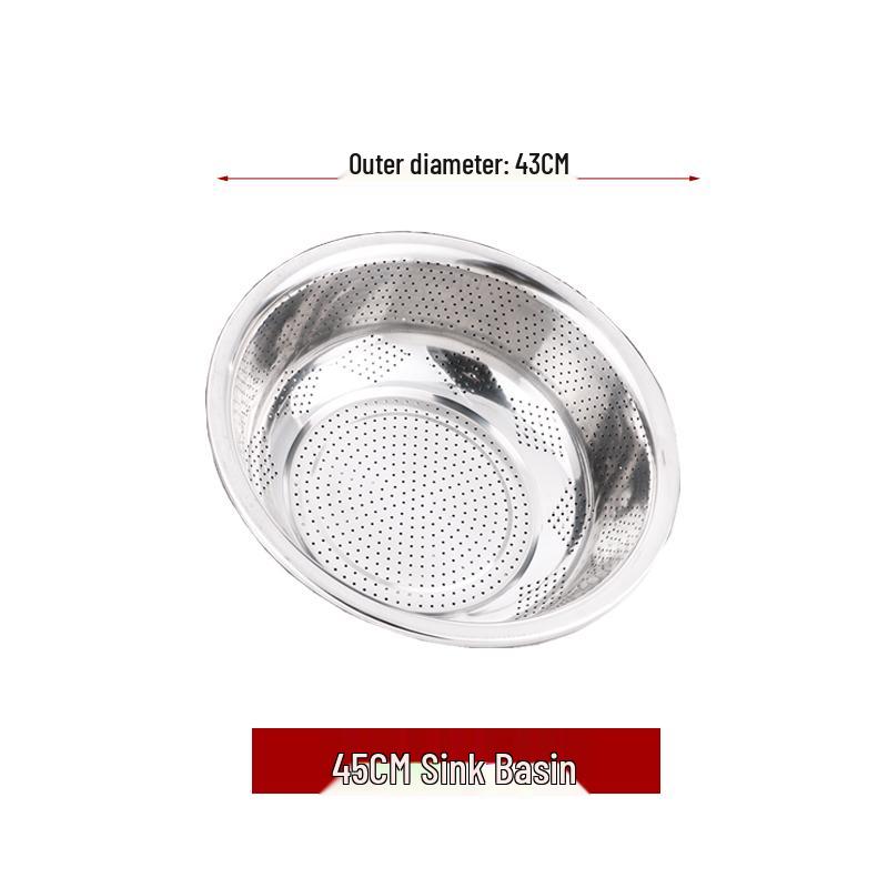 Stainless Steel Basin, Large/Extra-Large: Ideal for Washing Vegetables, Mixing Dough, or Bathing.